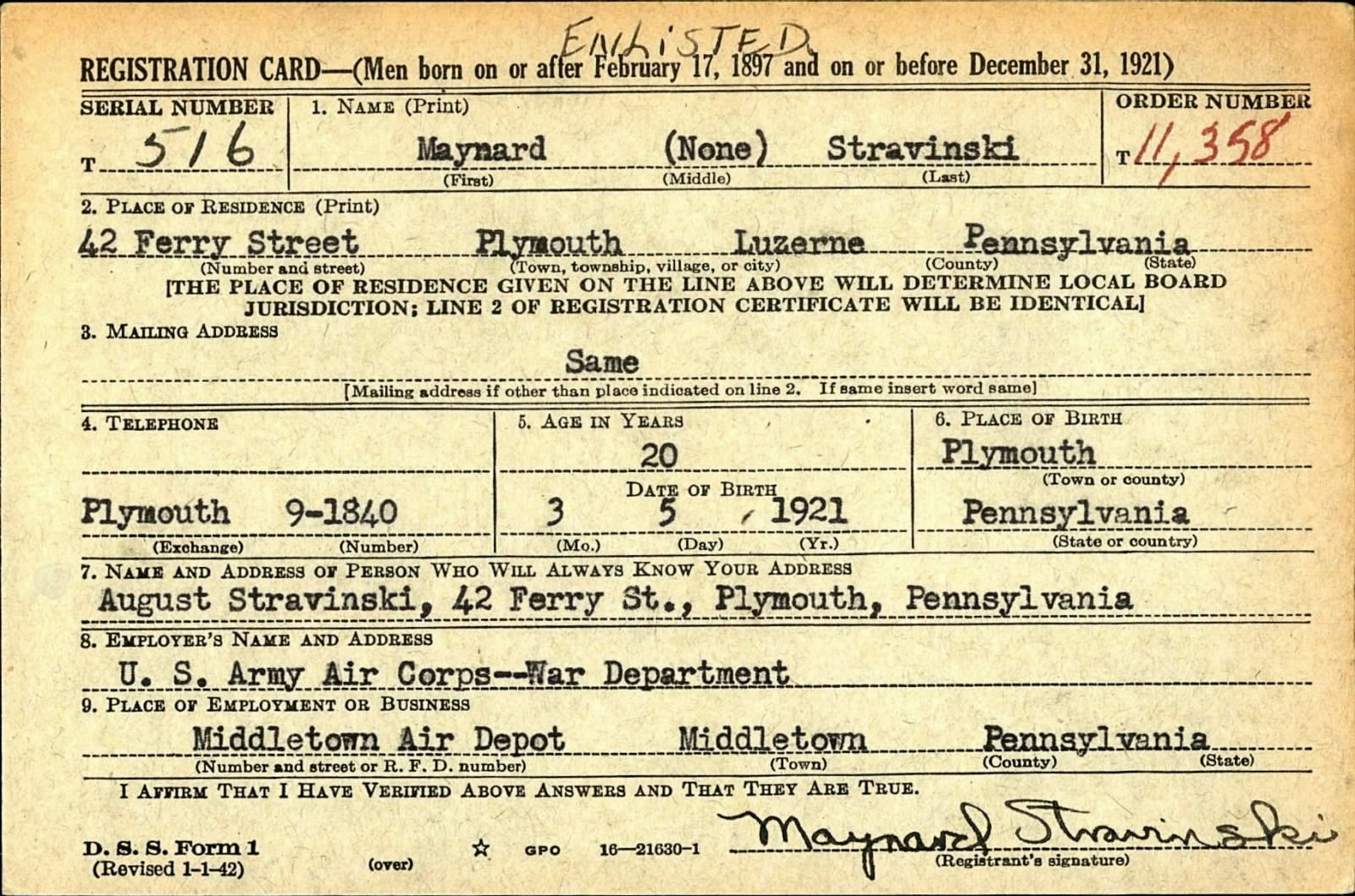 STRAVINSKI Maynard