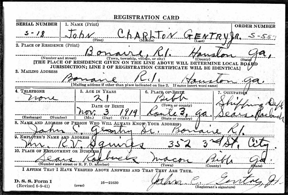 GENTRY Raymond L