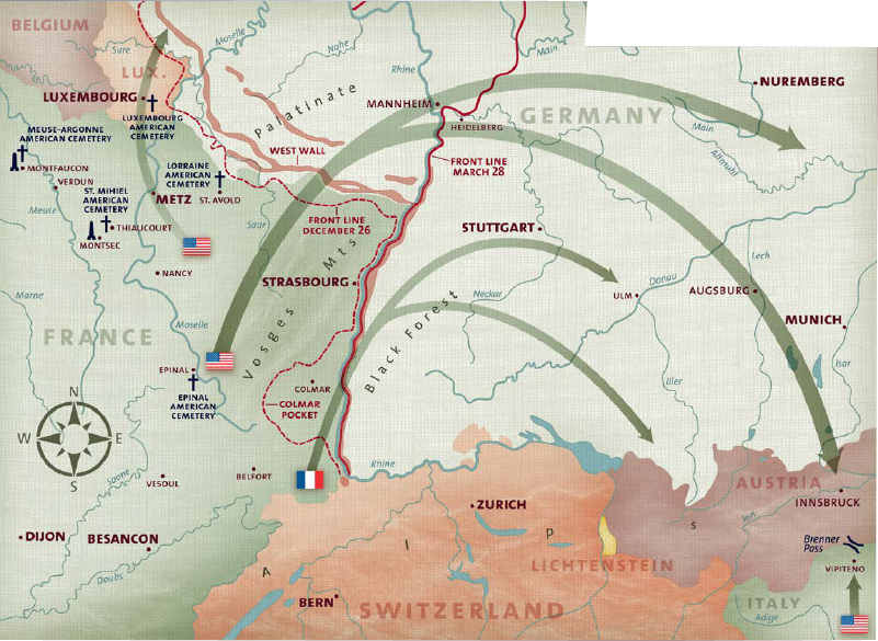 carte region cimetiere americain epinal