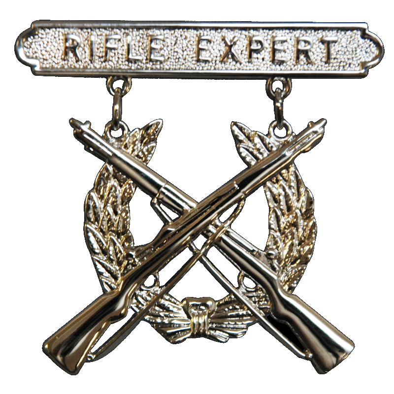 Police Distinguished Expert Rifle Ribbon BAILEY Robert A - 314 IR 79 ID