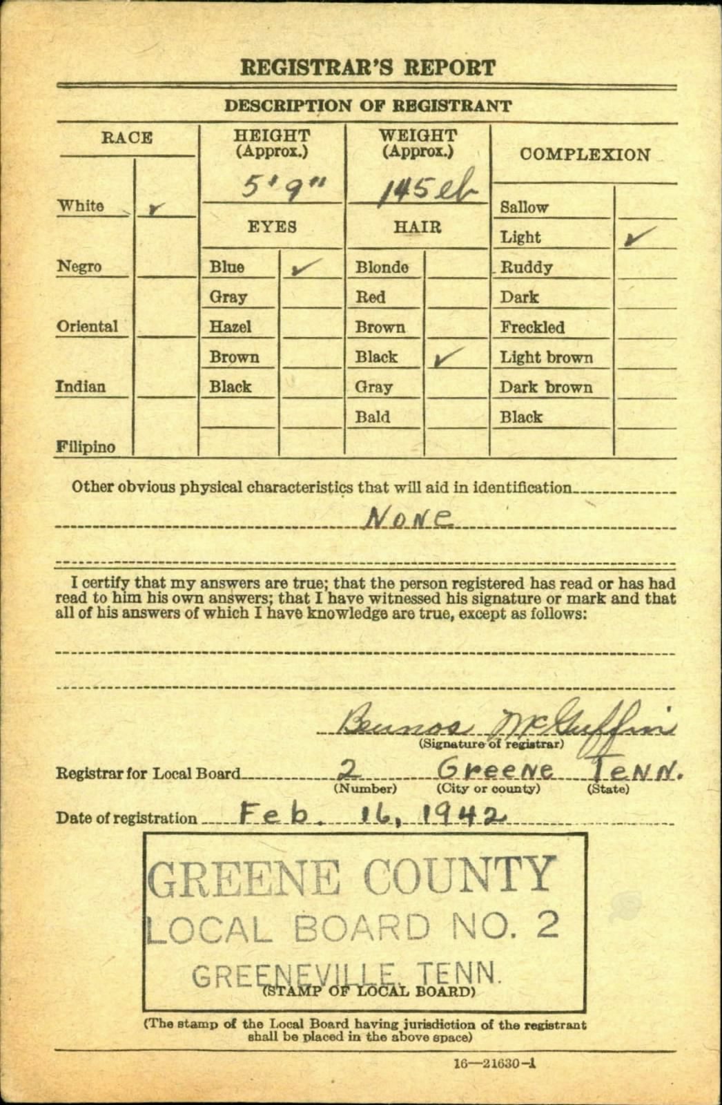 COX George D