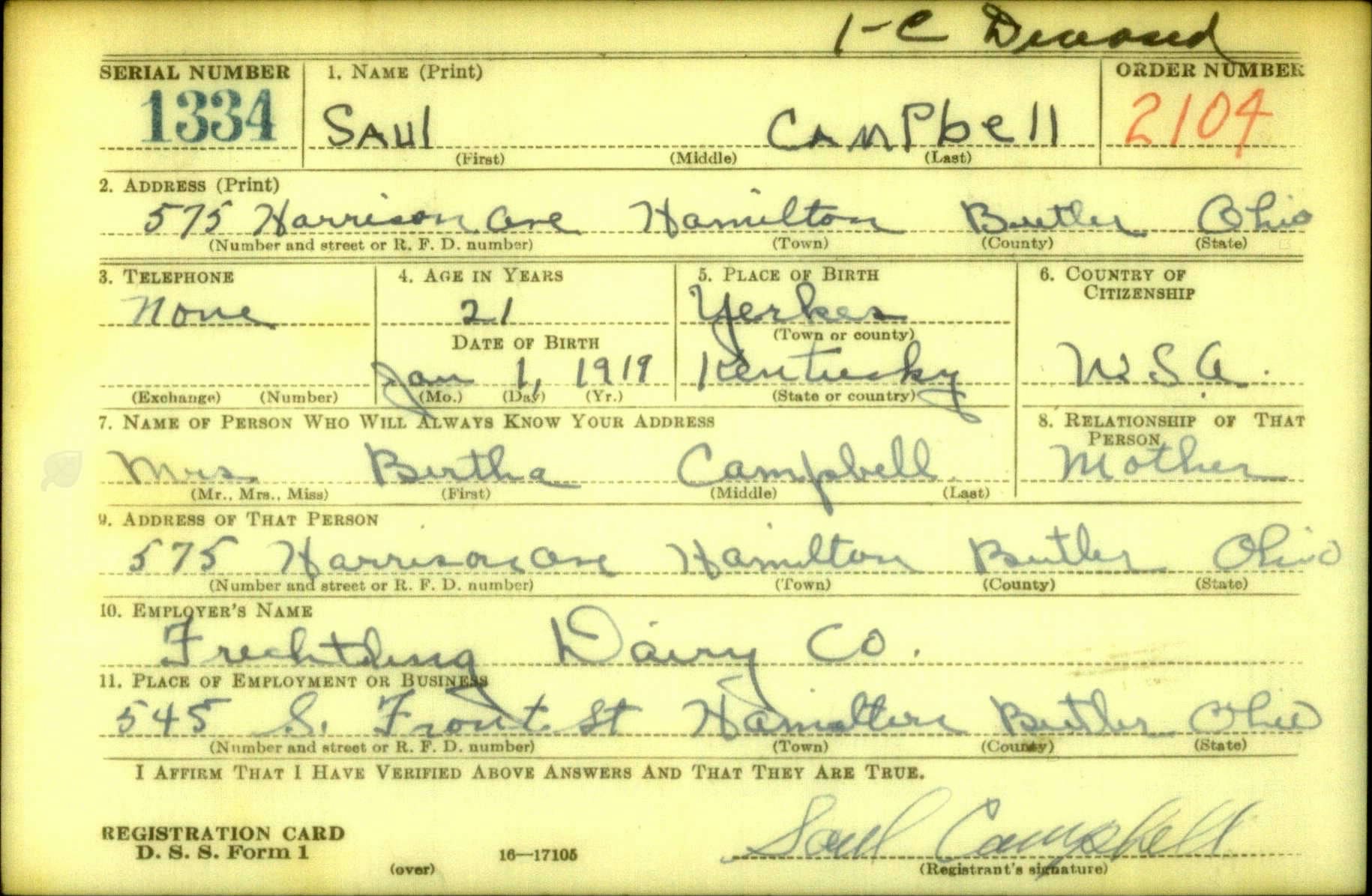 CAMPBELL Saul