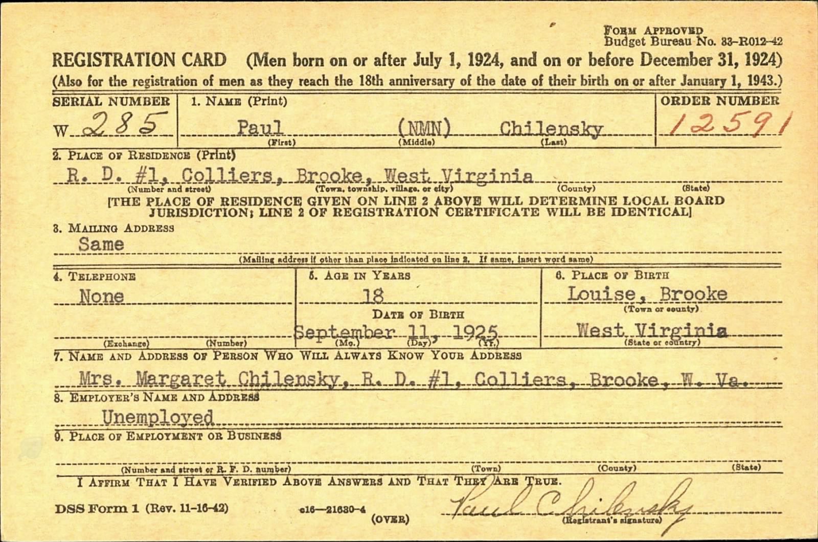 CHILENSKY John  