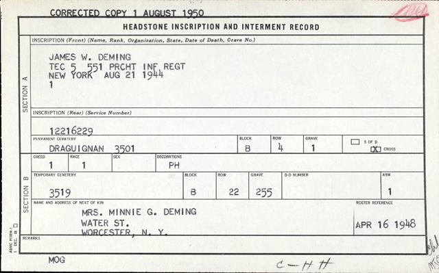DEMING James W 