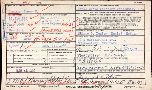 DEMING James W 