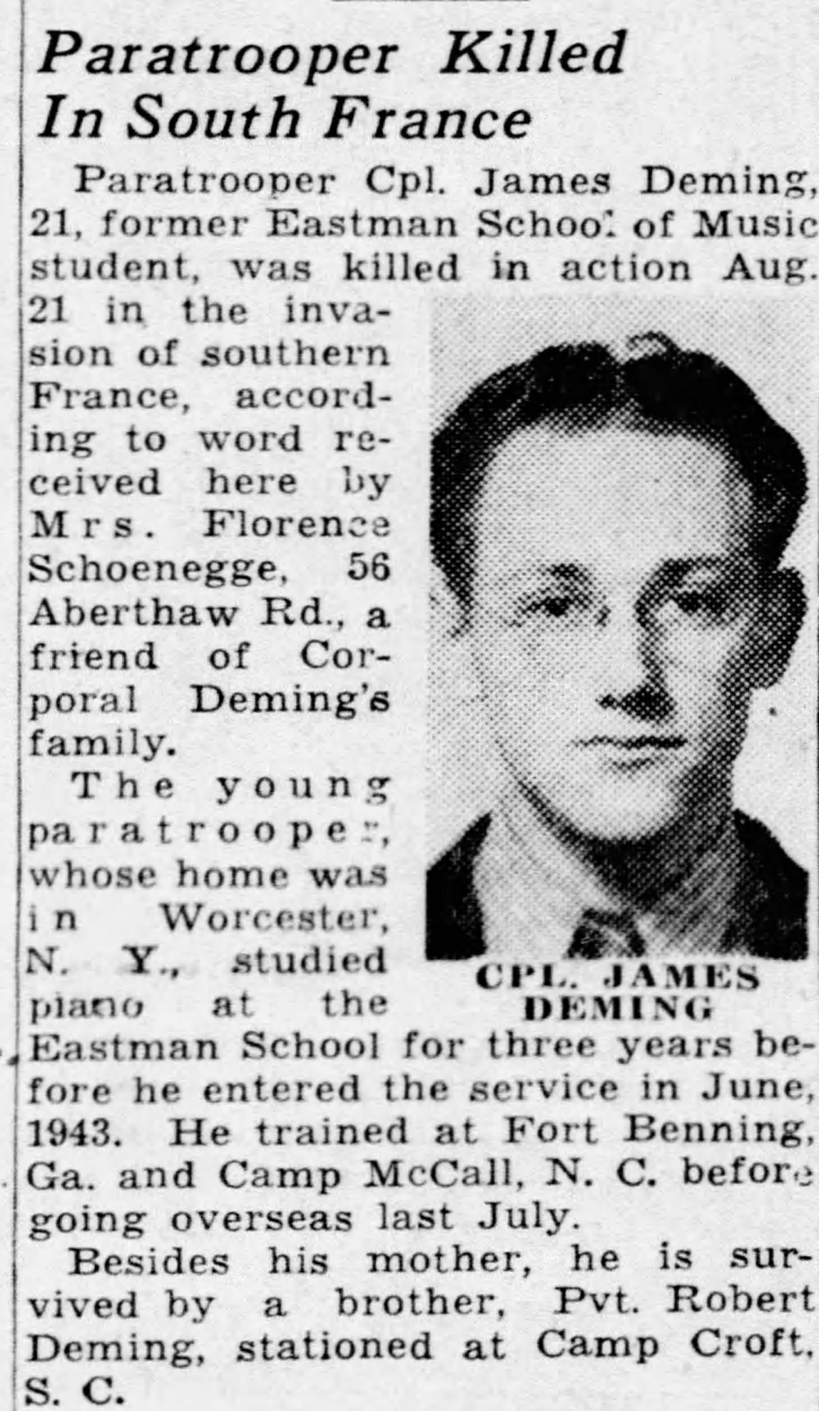 DEMING James W 