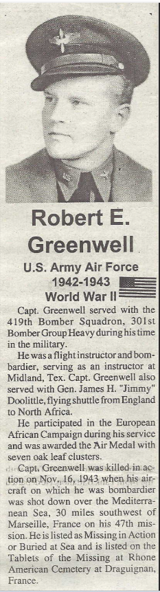 GREENWELL Robert E - 419 BS 301 BG