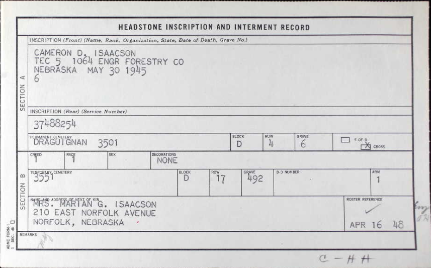 Isaacson Cameron
