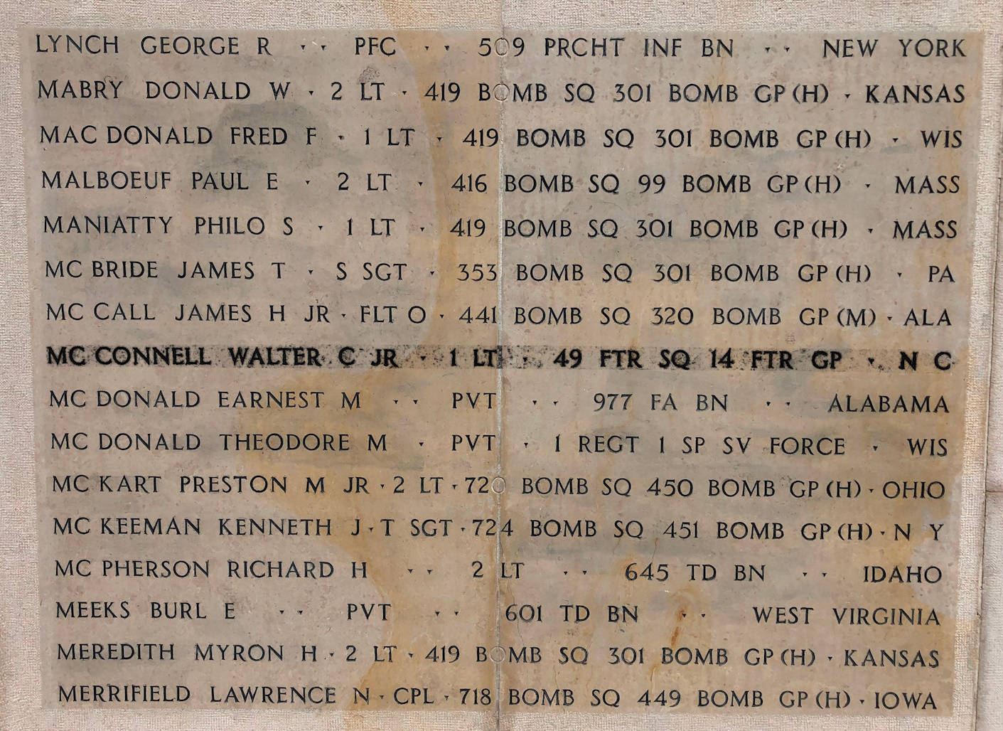 McCONNELL Walter C
