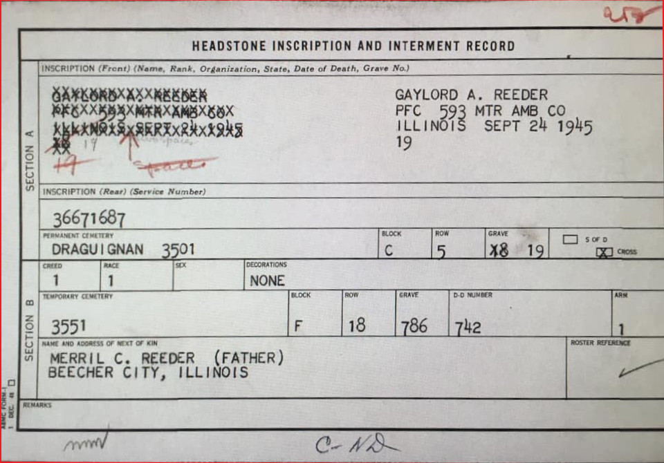 reeder gaylord A