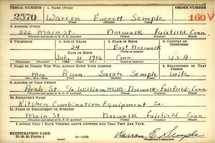 SEMPLE Warren E