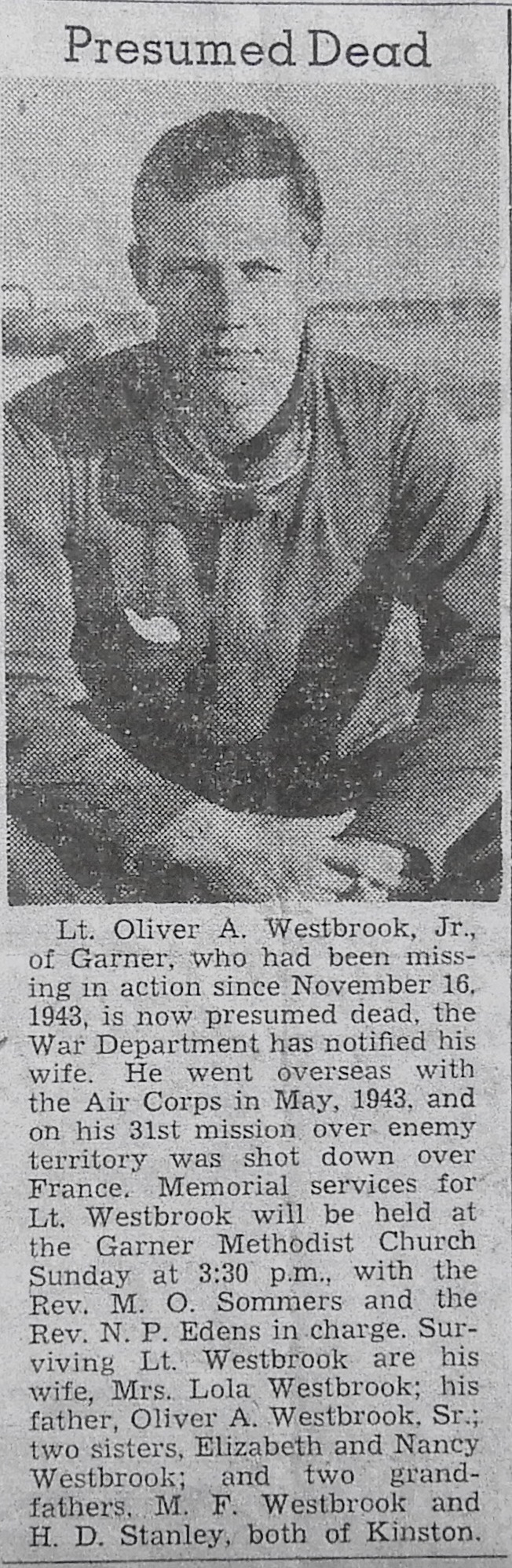 WESTBROOK Oliver A - 419 BS 301 BGH