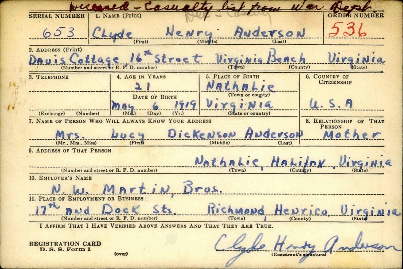 anderson clyde h