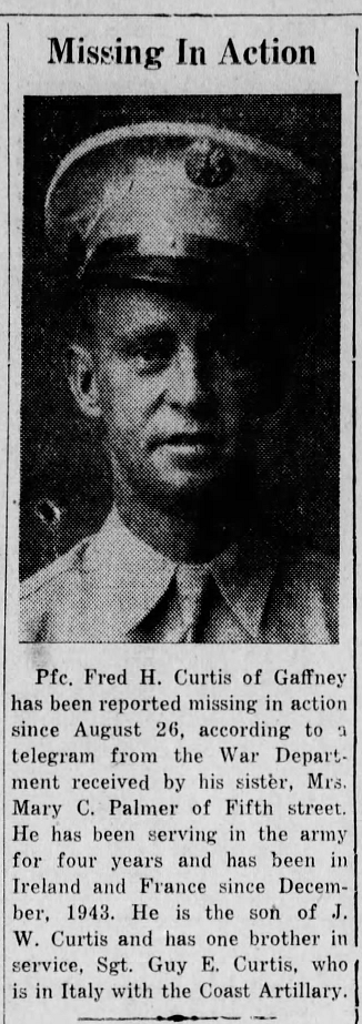 CURTIS Fred H