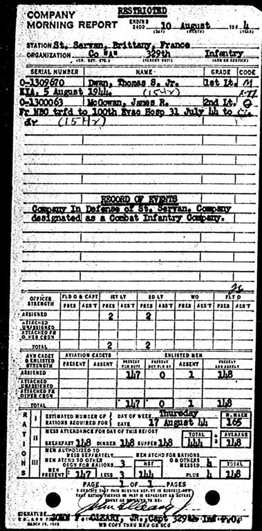 DWAN Thomas S - 329 IR 83 ID