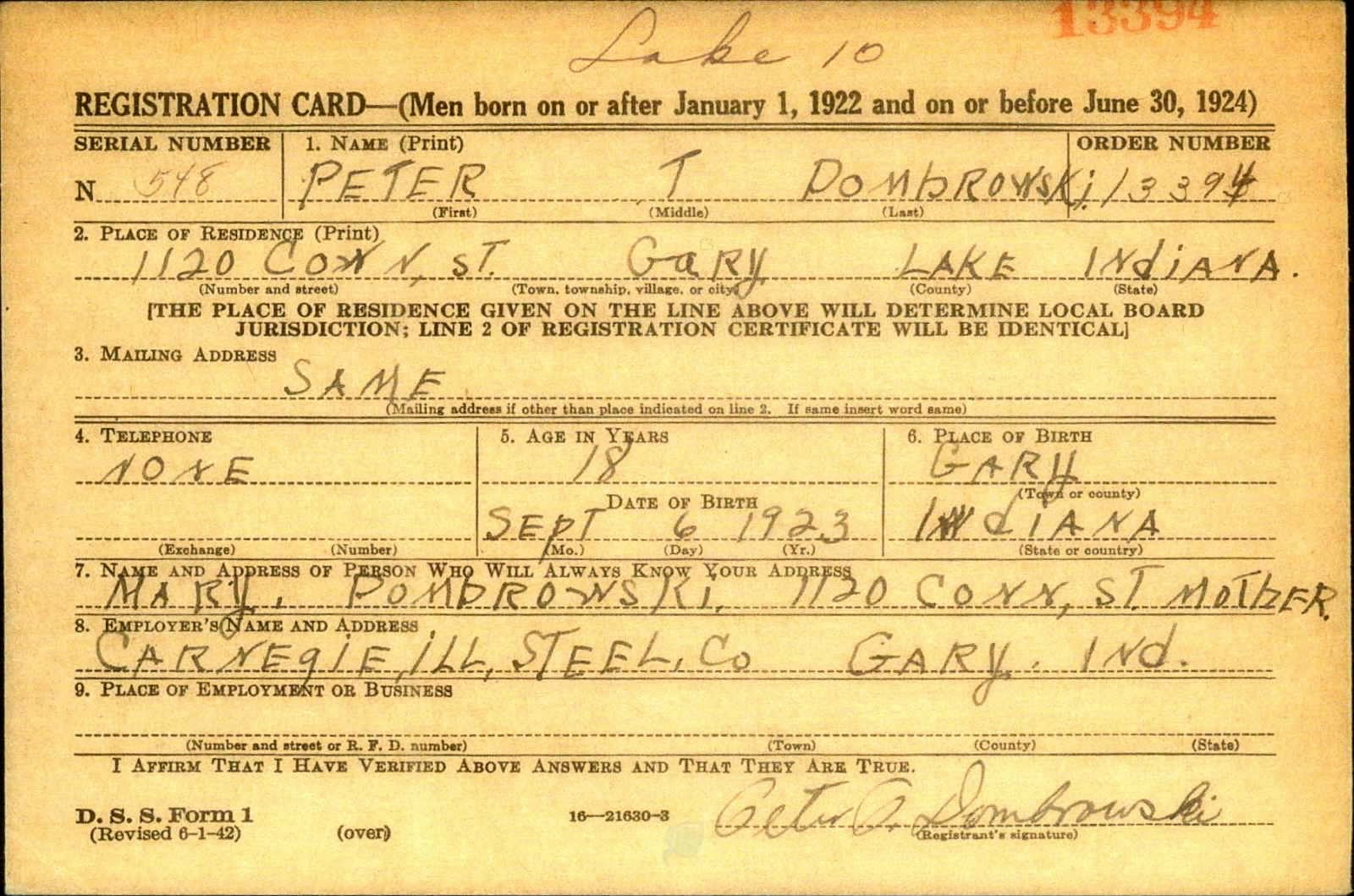 Dombrowski Peter T