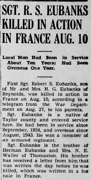EUBANKS Robert S 