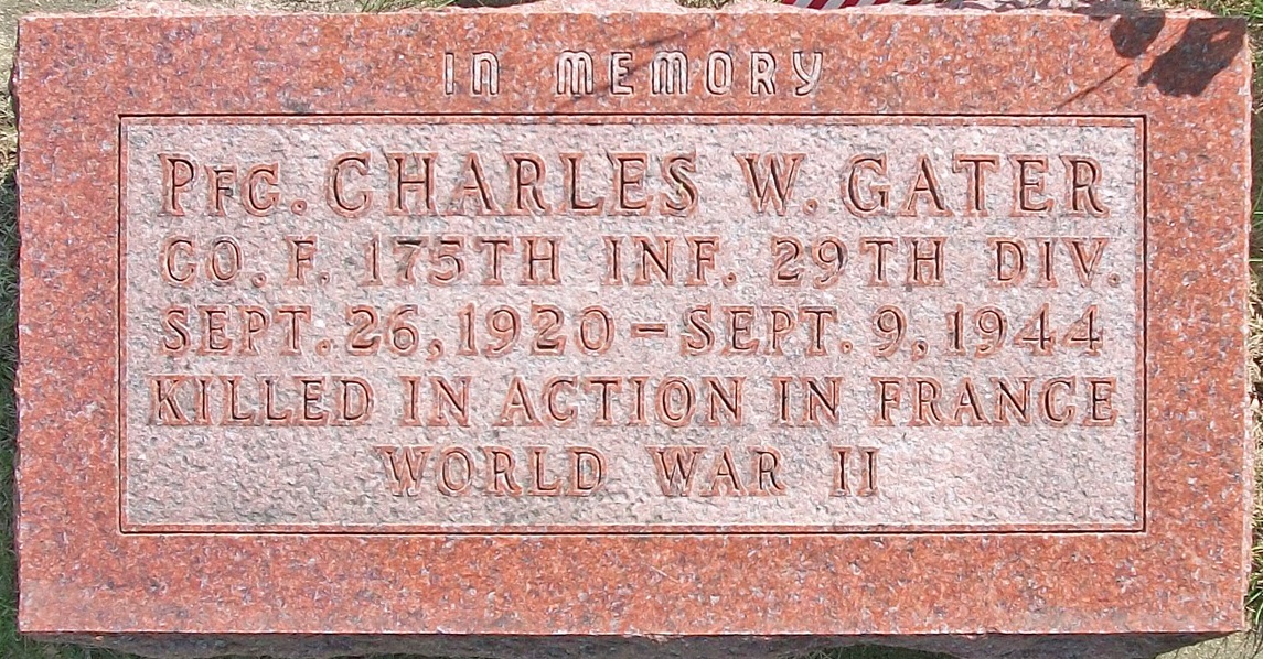 GATER Charles W - 175 IR 29 ID