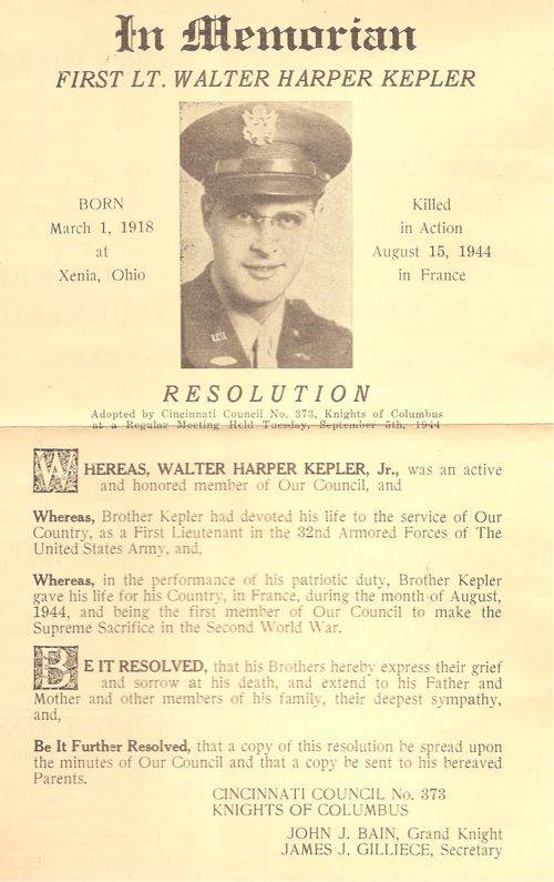 KEPLER Walter H 1