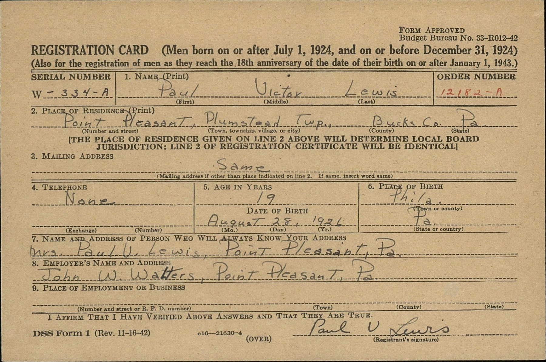 LEWIS Harvey K - 112 IR 28 ID