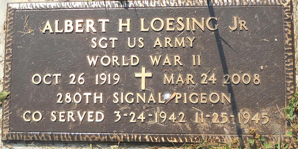 loesing albert h plaque brother roy