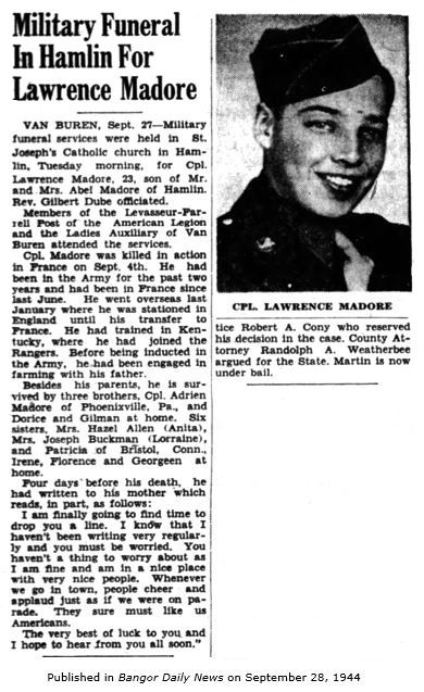 MADORE Lawrence R